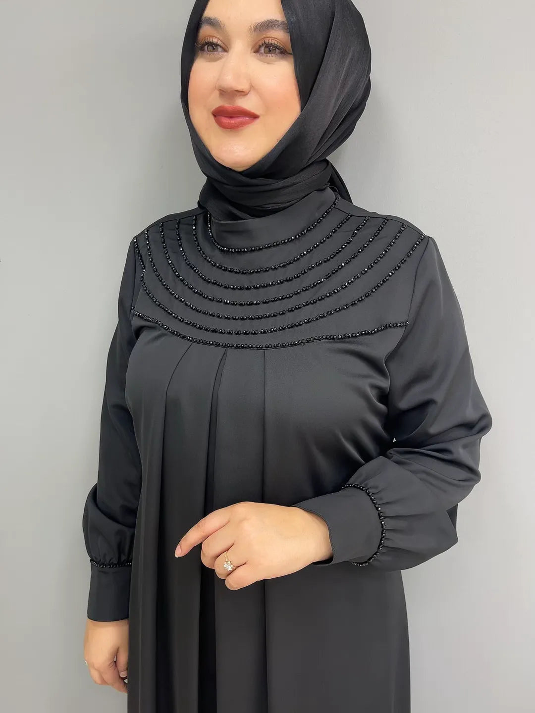 Boncuk İşlemeli 8067 Abiye