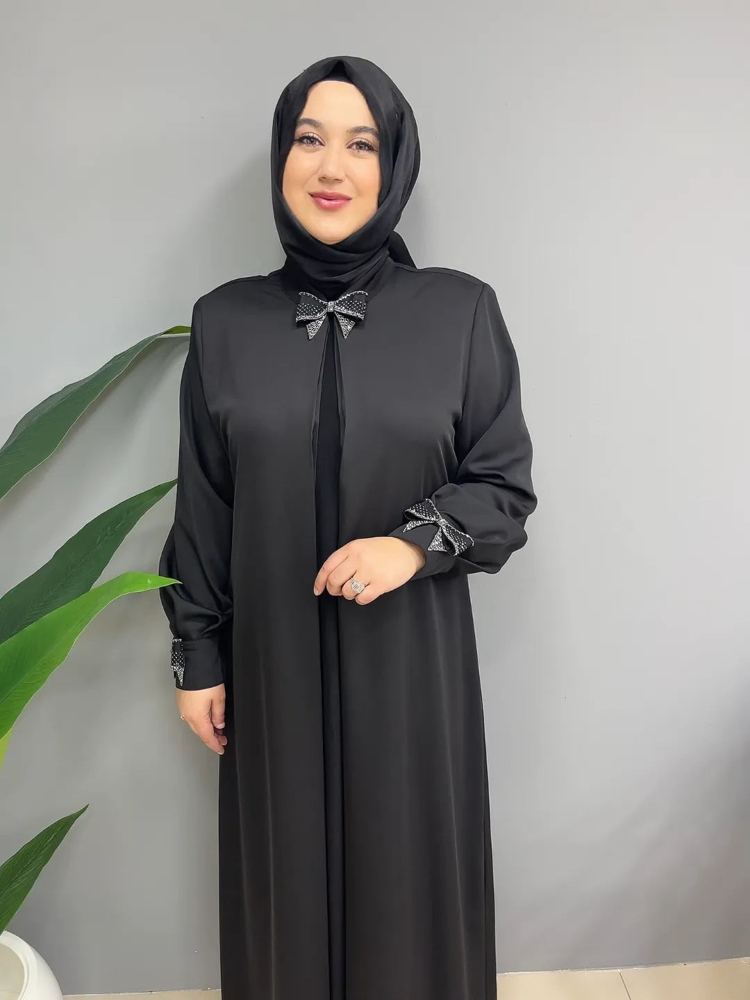 Fiyonk Detaylı 6212 Abaya
