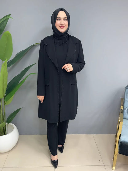Boncuk Detaylı 2201 Üçlü Takım