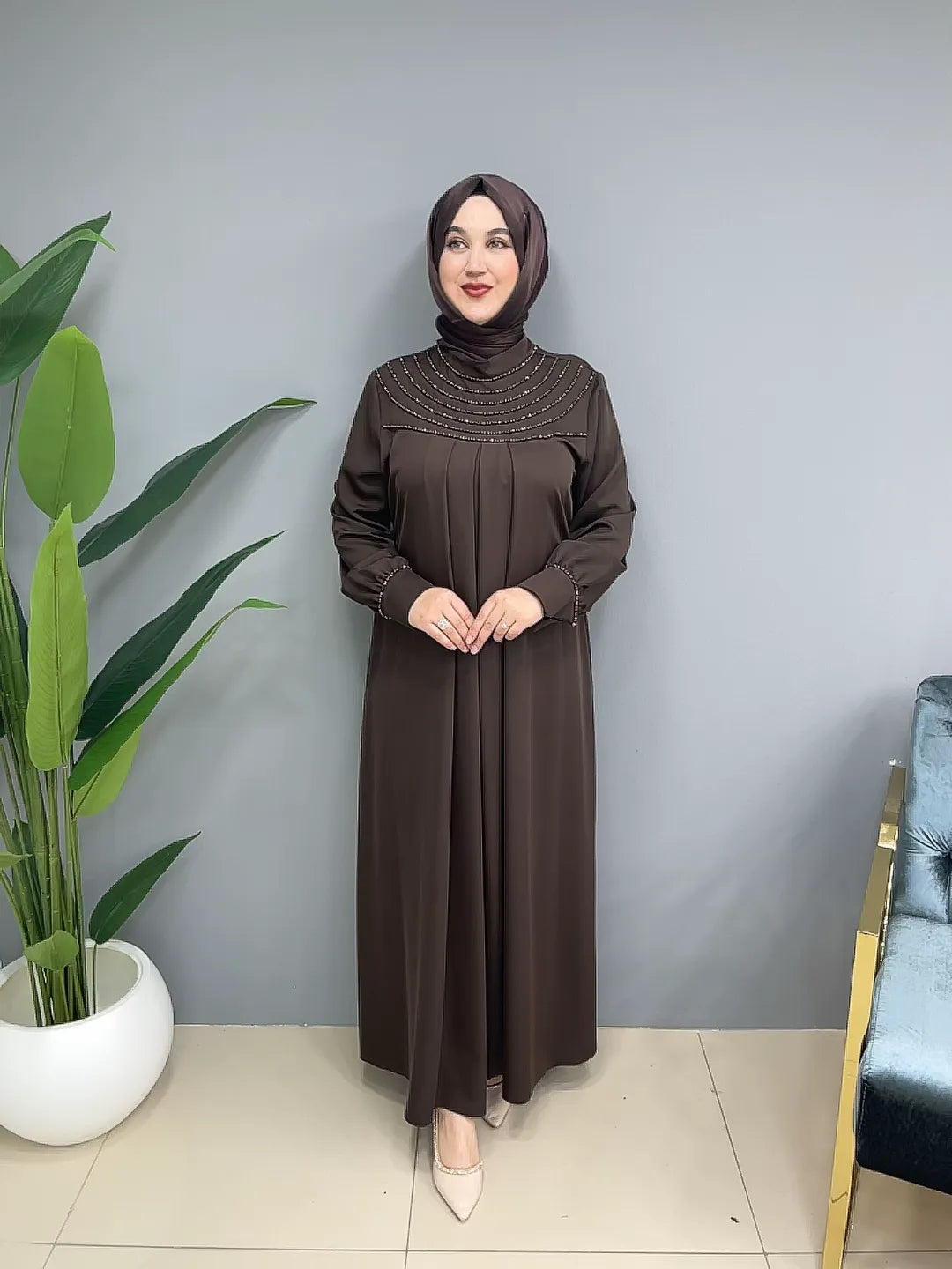 Boncuk İşlemeli 8067 Abiye