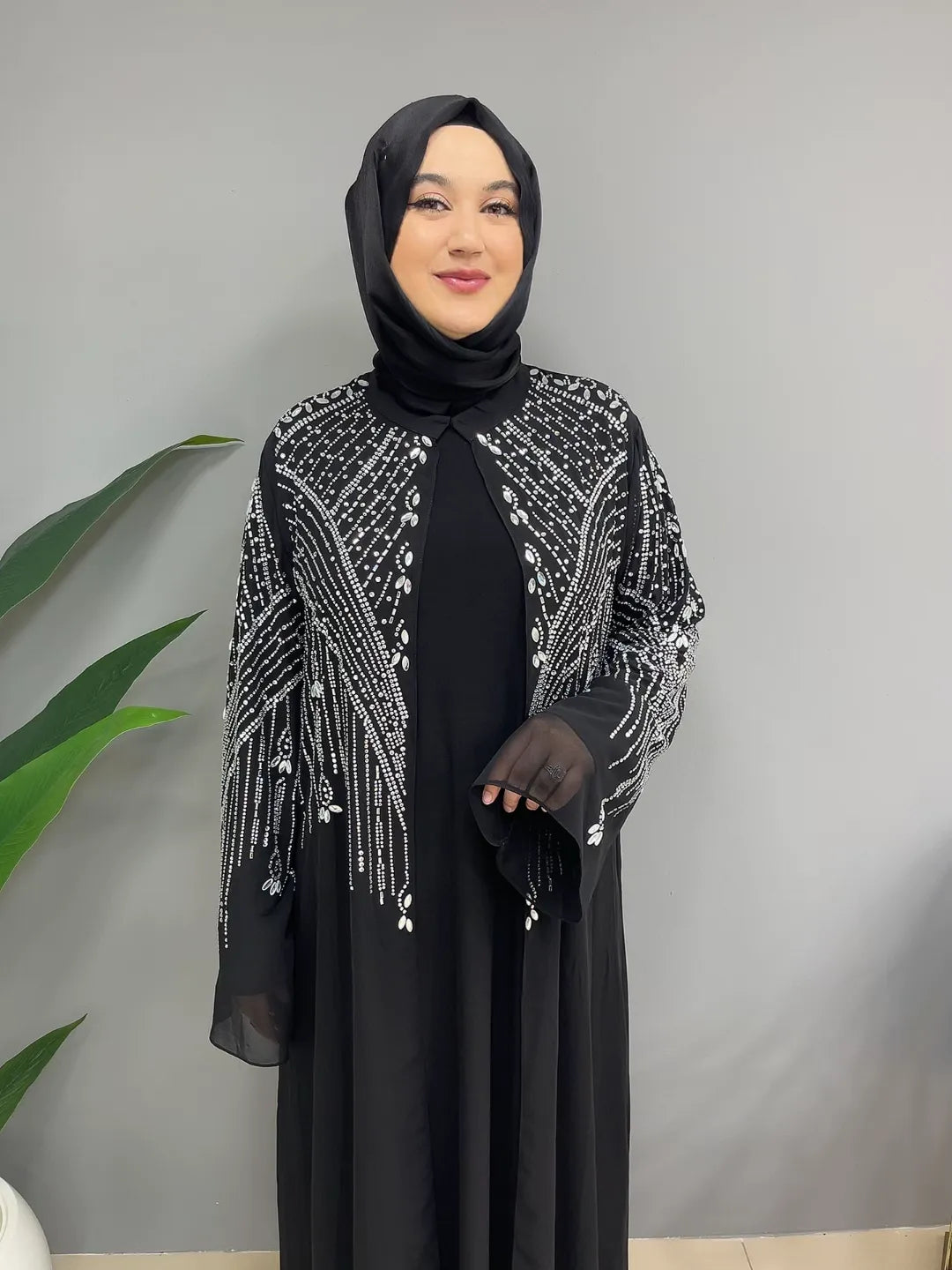 Taş İşlemeli 7504 Abaya