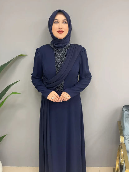 Yaka Taş İşlemeli 7232 Abiye