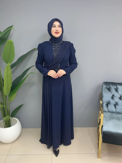 Yaka Taş İşlemeli 7232 Abiye