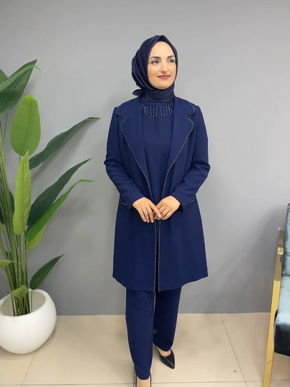Boncuk Detaylı 2201 Üçlü Takım