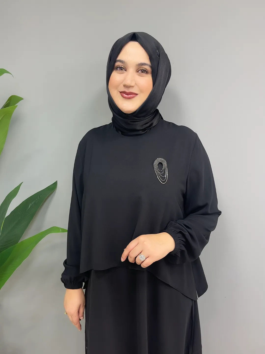 Broş Detaylı 5212 Tunik Takım