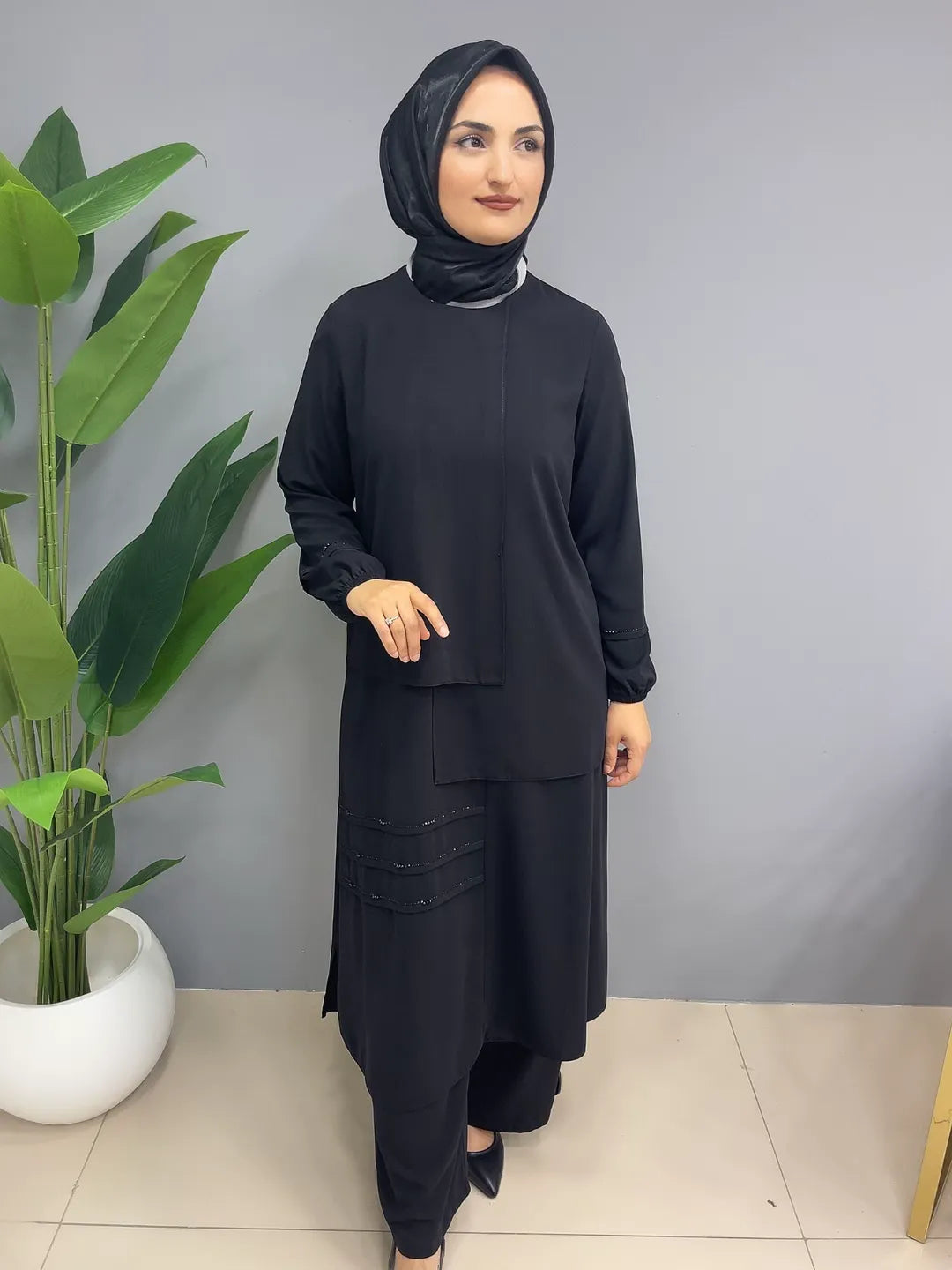 Taş Detaylı 5211 Tunik Takım