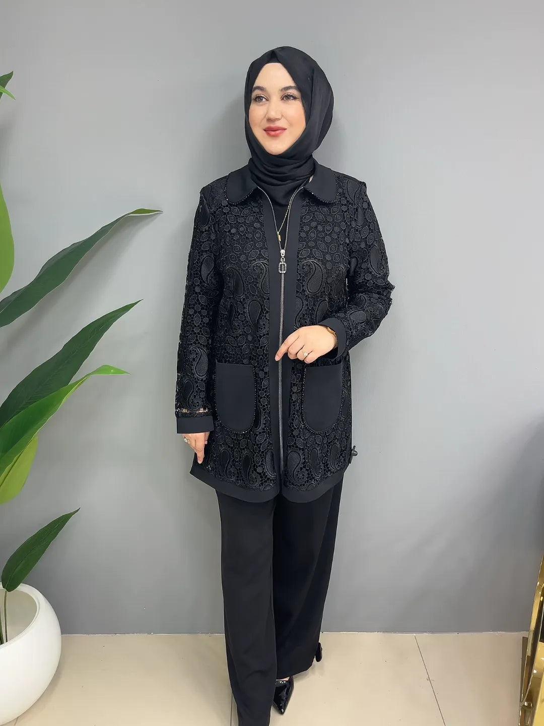 Güpür Detaylı 7772 Üçlü Takım