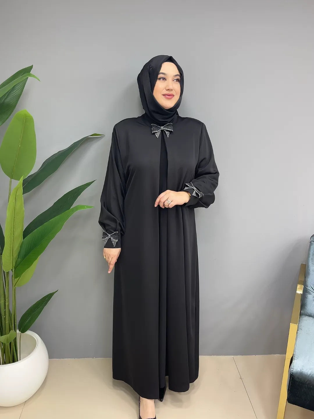 Fiyonk Detaylı 6212 Abaya